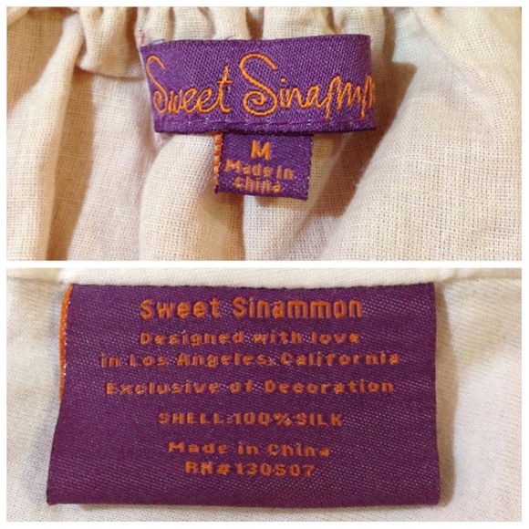 Sweet Sinammon Silk Boho Sun Dress Size M - Picture 7 of 8